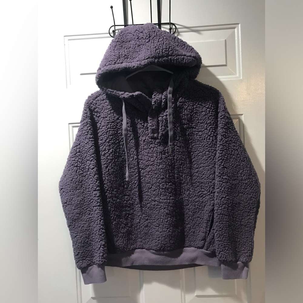 Z by Zella Cozy Purple Sherpa Hoodie size small